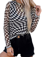 Semi Mesh Checkered Shirt