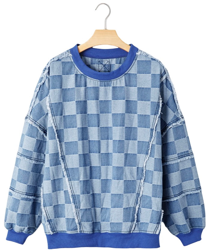 Oversized Denim Pullover