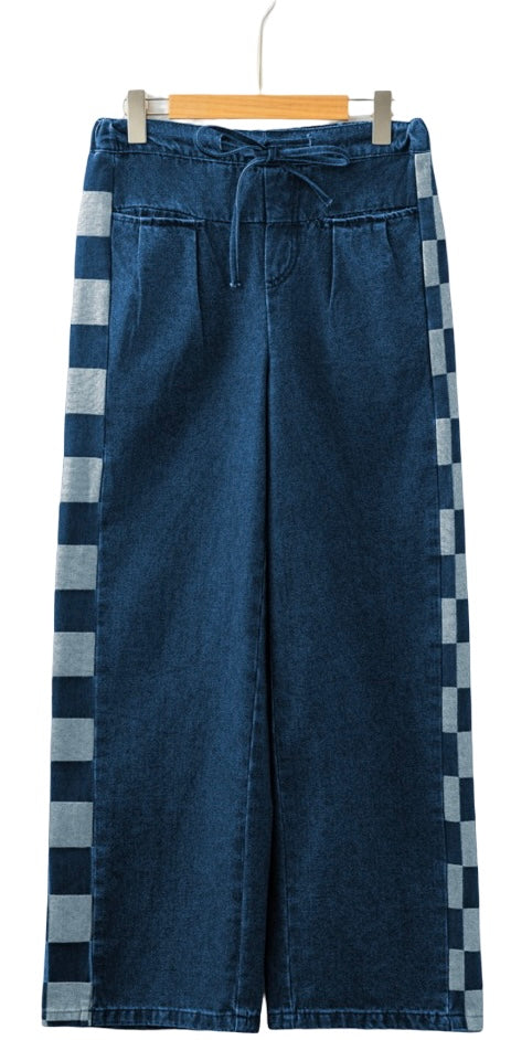 Drawstring Loose Denim Pants